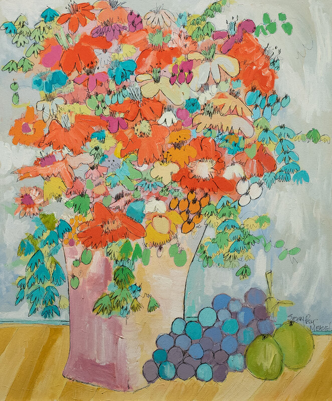 Susan Pear Meisel | Orange Flowers and Grapes (ca. 1980) | Available ...