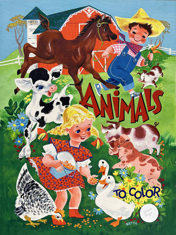 Retta Scott Animation Horses, Chicken, Ducks, Rooster and Pigs - Children'… (1953) by Retta ...