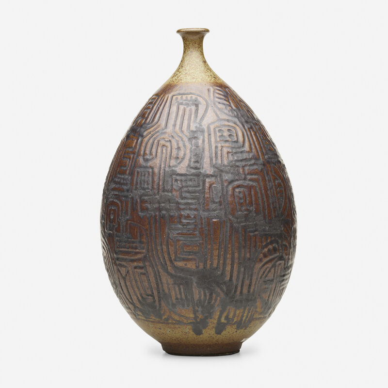 Peter Voulkos | Early rice bottle (c. 1953) | Artsy