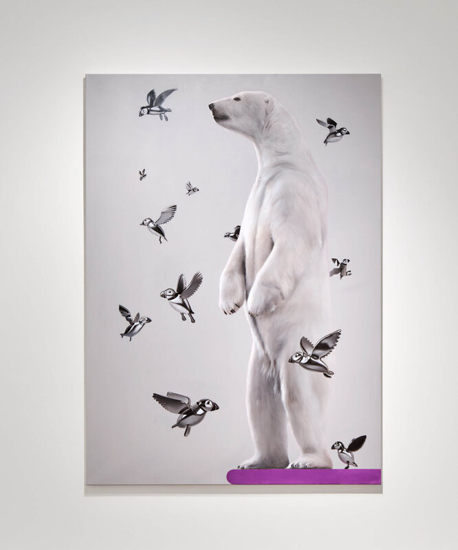 Sam Leach bear with puffin automata (2023) by Sam Leach | Artsy