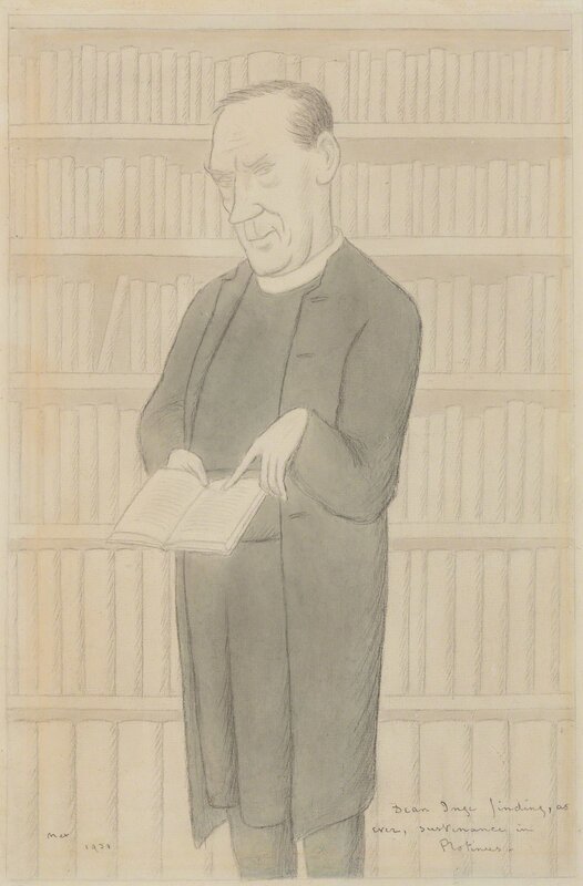 Max Beerbohm | Dean Inge Finding, as Ever, Sustenance in Plotinus (1931 ...