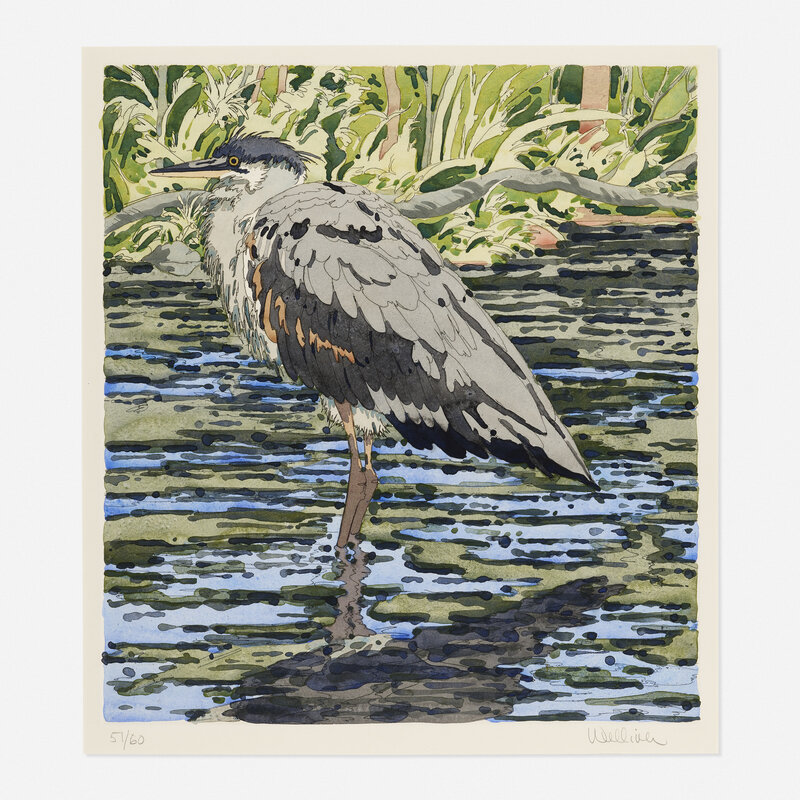 Neil Welliver | Immature Great Blue Heron (1978) | Artsy