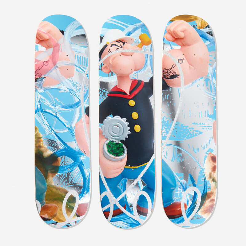 Jeff Koons | Popeye (skatedecks) (triptych) (2021) | Artsy