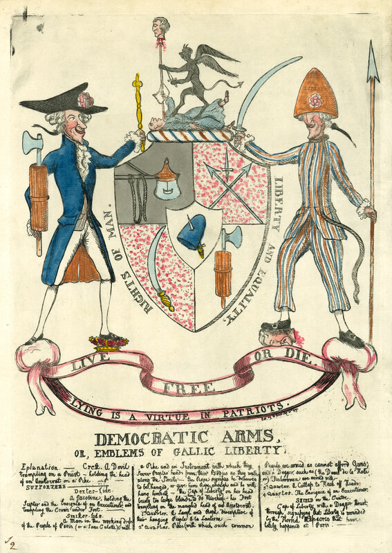 Gallic Emblems William Dent | Democratic Arms, or, emblems of Gallic Liberty (1792 ...