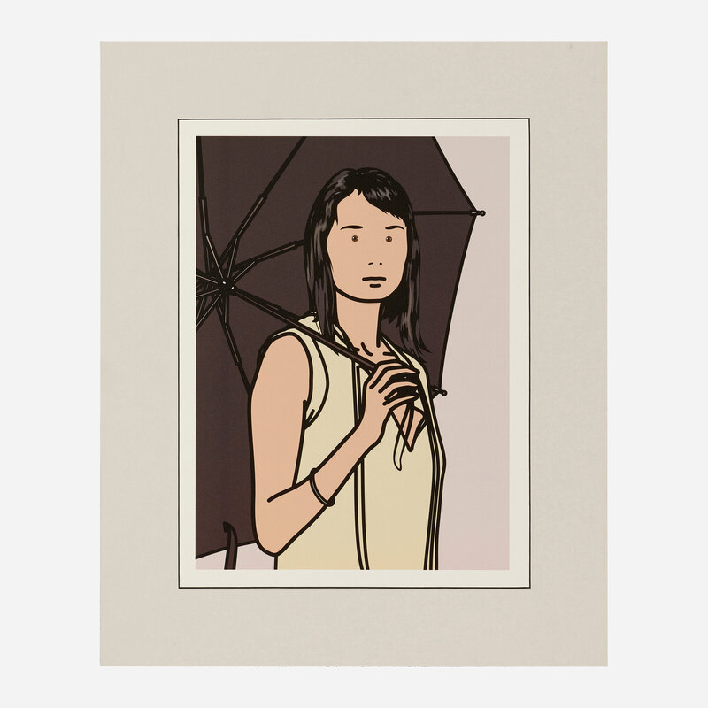 Julian Opie | Hijri with Umbrella (from the Twenty Six Portraits suite ...