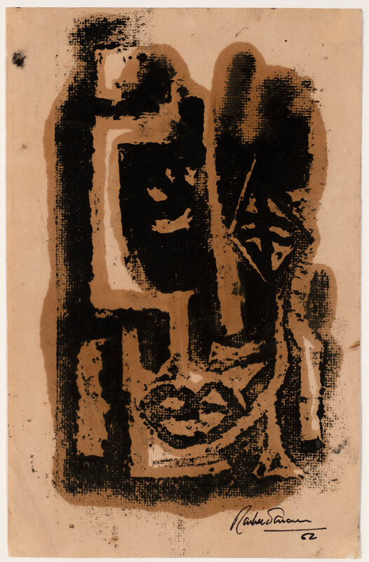 Rasheed Paper Rasheed Araeen | Untitled (Abstracted Head) (1962) | Art & Prints | Artsy