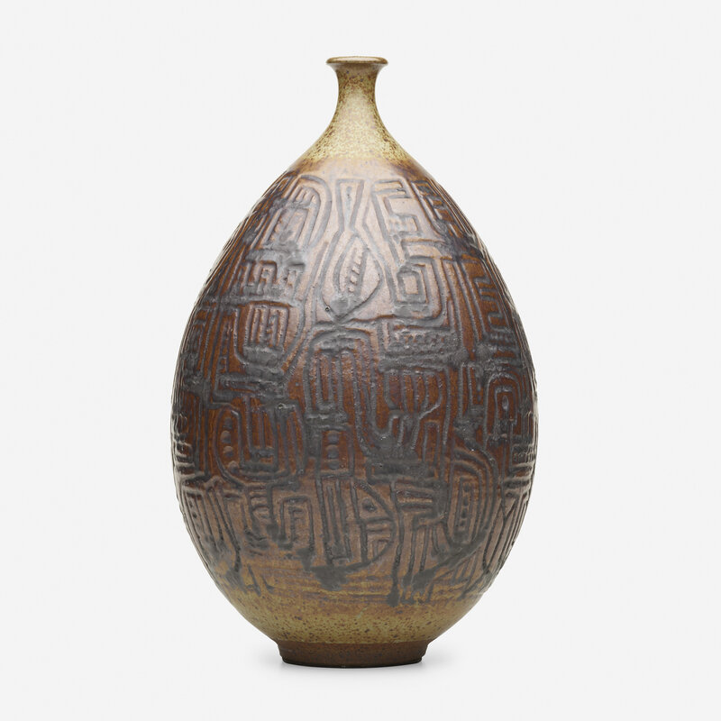 Peter Voulkos | Early rice bottle (c. 1953) | Artsy