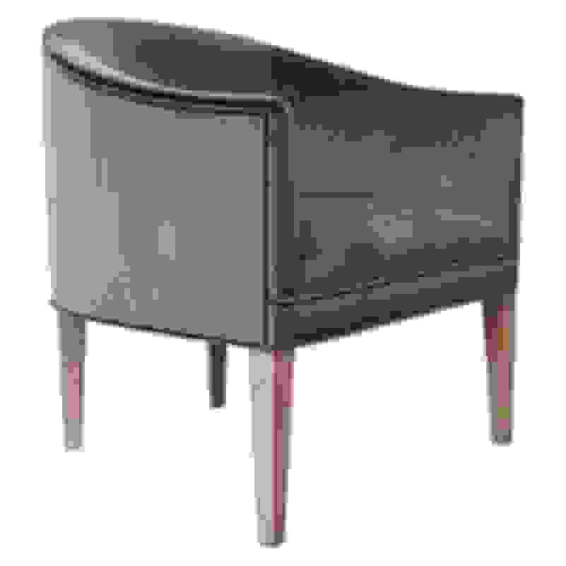 Milo Baughman, Baker Furniture Co., Modern Refinished and Reupholstered  Dark Grey Velvet Barrel Back Lounge Chair by Milo Baughman and Baker  Furniture Co. (ca. 1960), Available for Sale