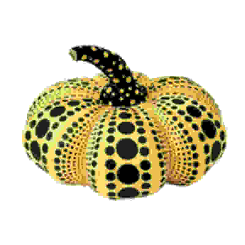 Yayoi Kusama Soft Sculpture Pumpkin Mascot Plush key Ring yellow