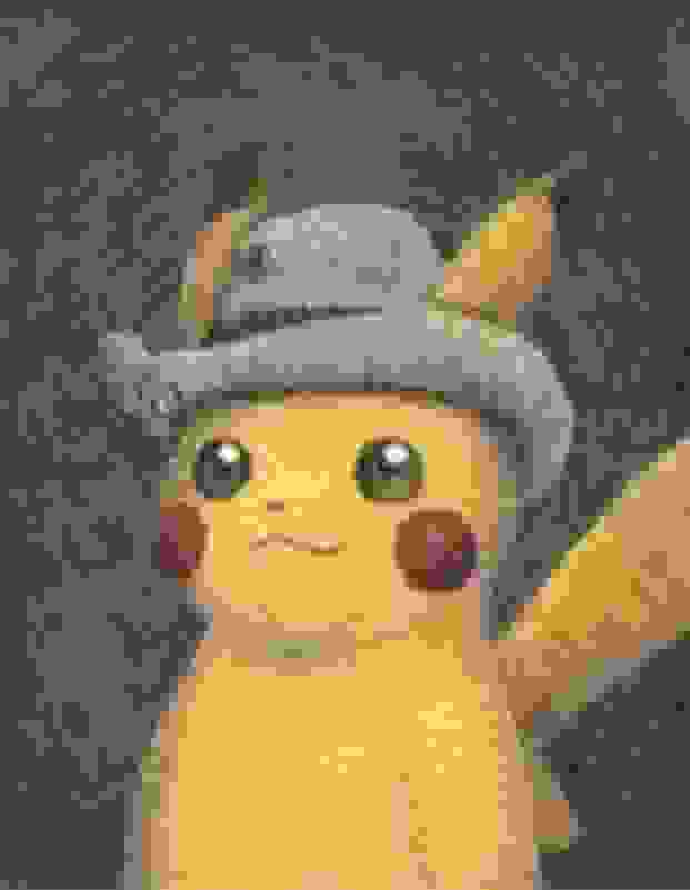 Vincent van Gogh, Pikachu inspired by Self-portrait with Grey Felt Hat  (2023), Available for Sale