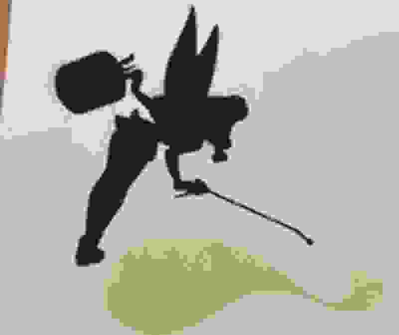 flying tinkerbell stencil