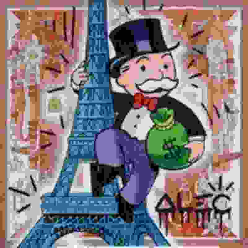 Alec Monopoly  Monopoly Climbing Eiffel Tower Hermes Scarf (2023