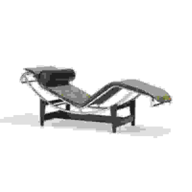 Full Black LC4 Chaise Longue by Charlotte Perriand and Le Corbusier for  Cassina at 1stDibs