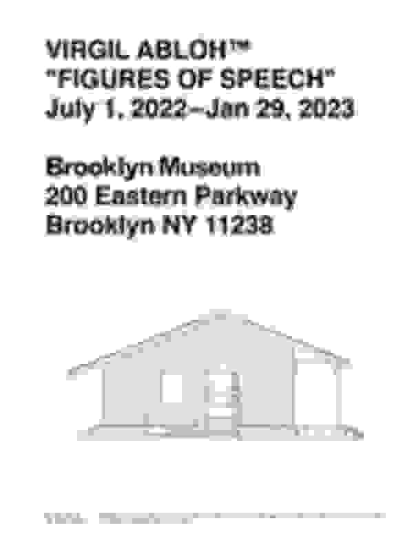 Virgil Abloh “Figures of Speech” x Brooklyn museum poster, Social  Sculpture