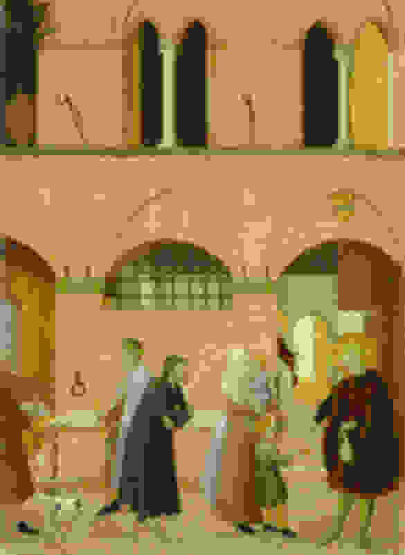 Master of the Osservanza Triptych Saint Anthony Distributing His