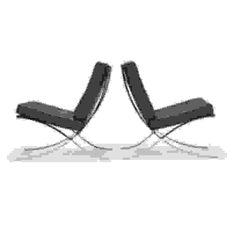 Ludwig Mies van der Rohe, Knoll | Pair of Barcelona chairs, USA (2000s ...