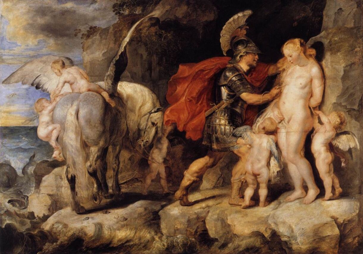 Greek Mythology Art Goddess Oil Painting Perseus and Gorgon 