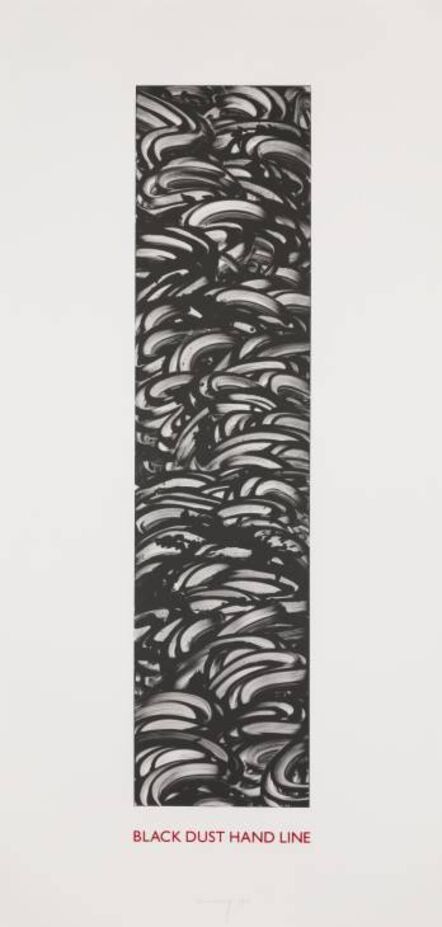 Richard Long, ‘Black Dust Hand Line’, 1990