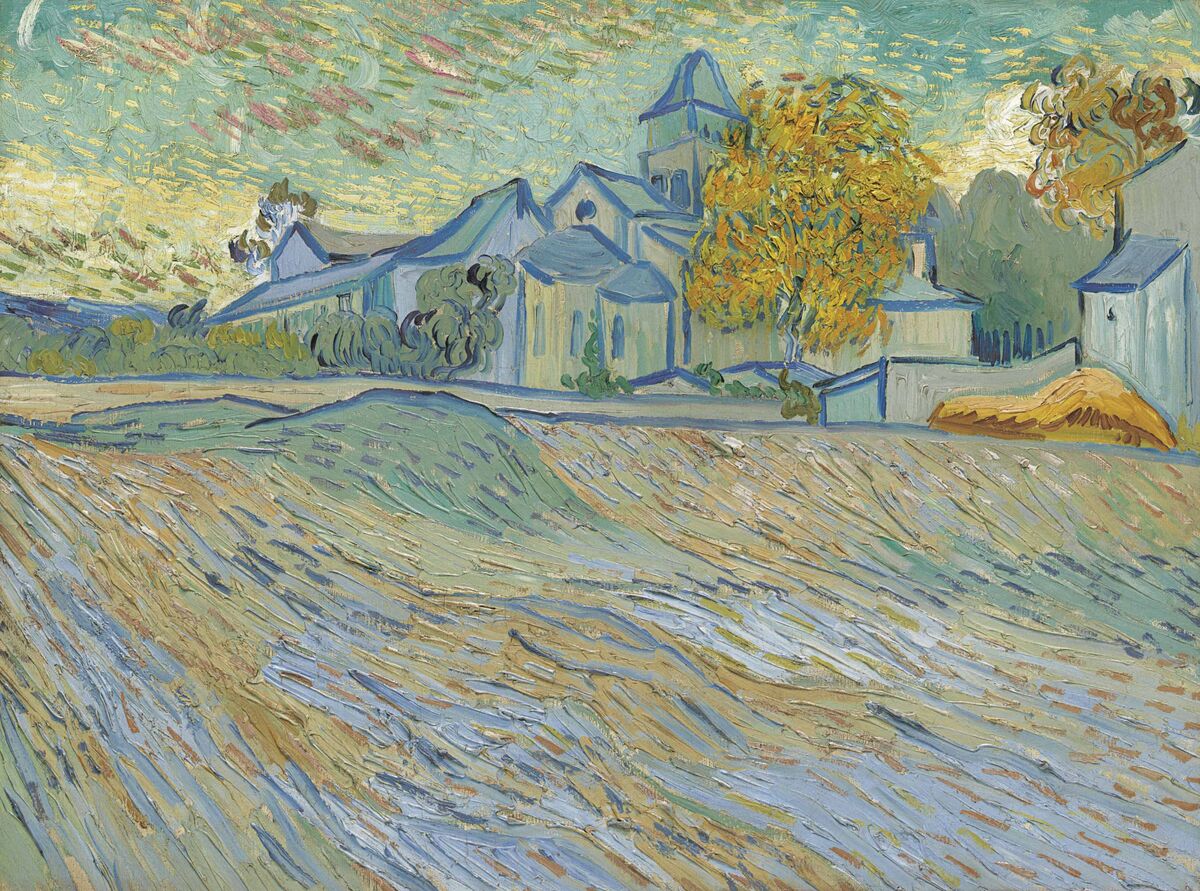 Vincent van Gogh, Vue de l’asile et de la Chapelle Saint-Paul de Mausole (Saint-Rémy), 1889. Courtesy of Christie’s. 