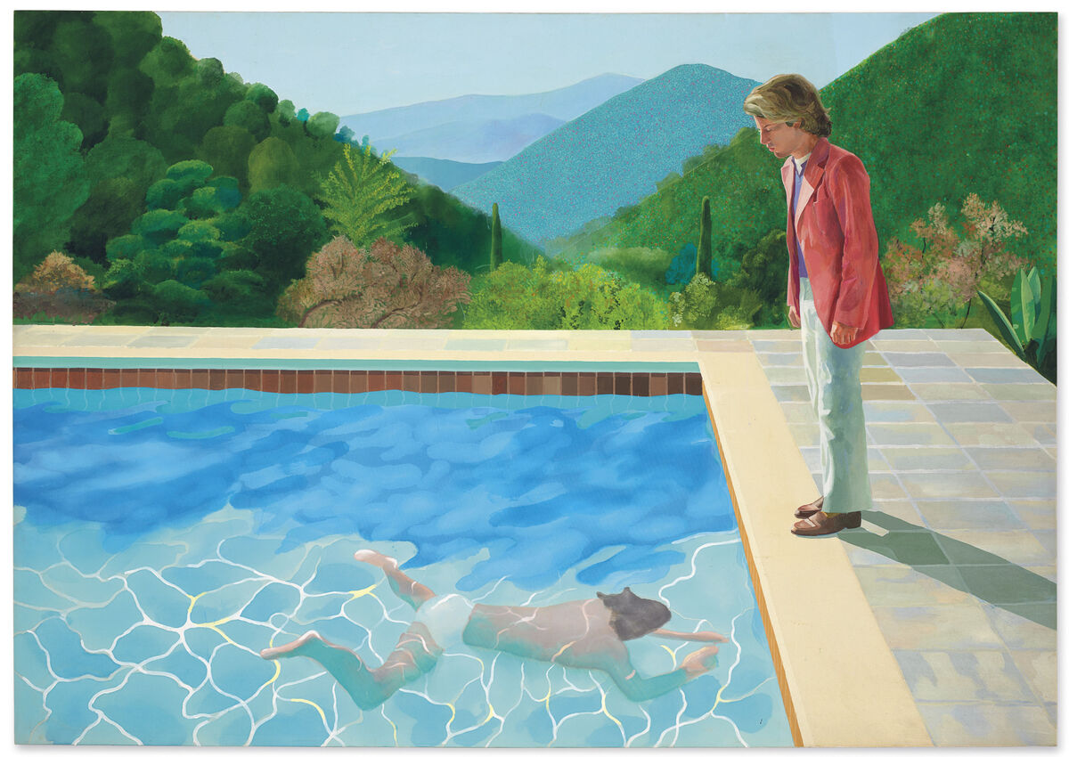 David Hockney, Portrait of an Artist (Pool with Two Figures), 1972. Courtesy of Christie’s. 