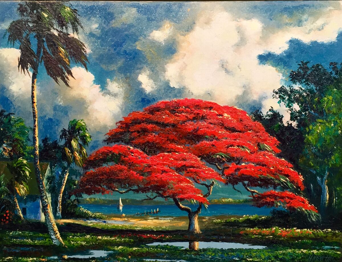 Harold Newton, Poinciana, undated. Collection of Roger Lightle. Image courtesy of A.E. Backus Museum.