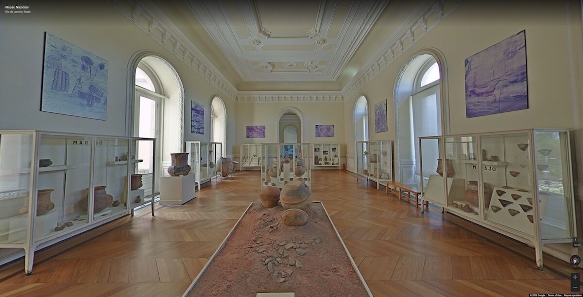 La visita virtual del Museo Nacional de Brasil en Google.  Cortesía de Google.