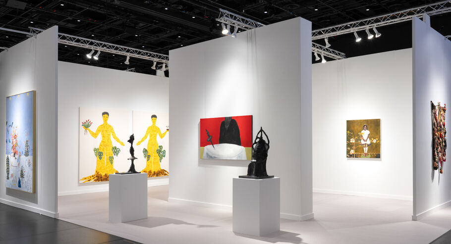 Estande da Mendes Wood DM na Frieze New York, 2024. Cortesia de Mendes Wood DM.