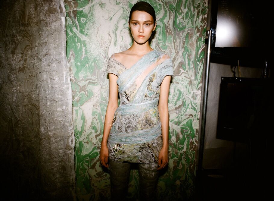 Backstage Beauty Looks at the Rodarte '80s Fashion Show in Los