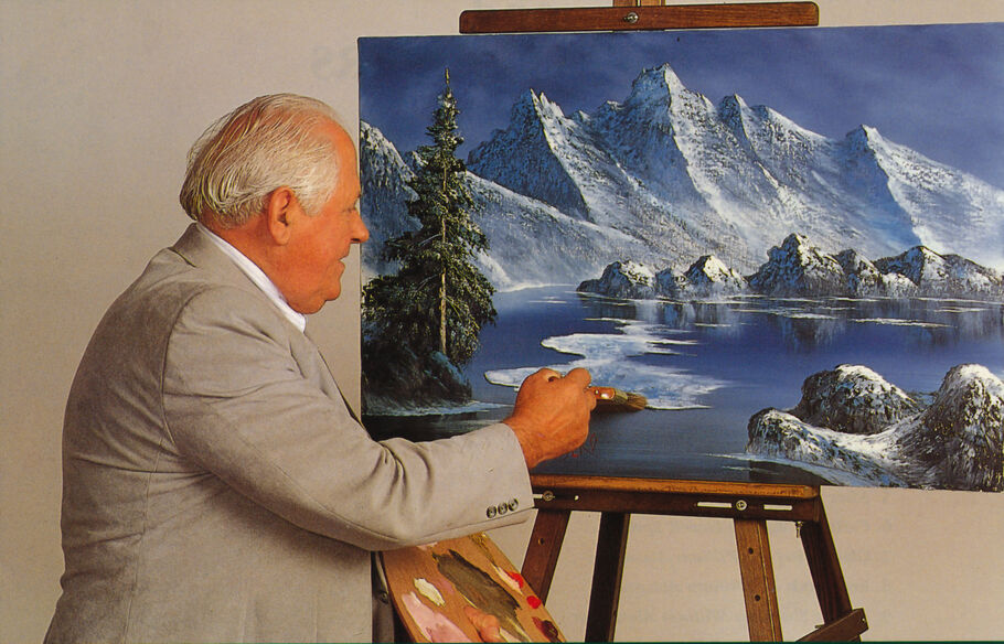 Bob Ross Inspired Landscape - Mountain Art Art Board Print for