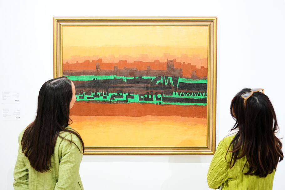 Abdulhalim Radwi, Untitled (1984), vendido por US$ 264,000, ultrapassando sua estimativa máxima de US$ 200,000. Cortesia Sotheby’s.