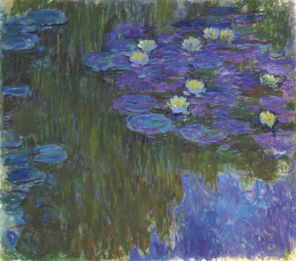 Claude Monet, Nymphéas en fleur, circa 1914-17. Courtesy of Christie’s. 