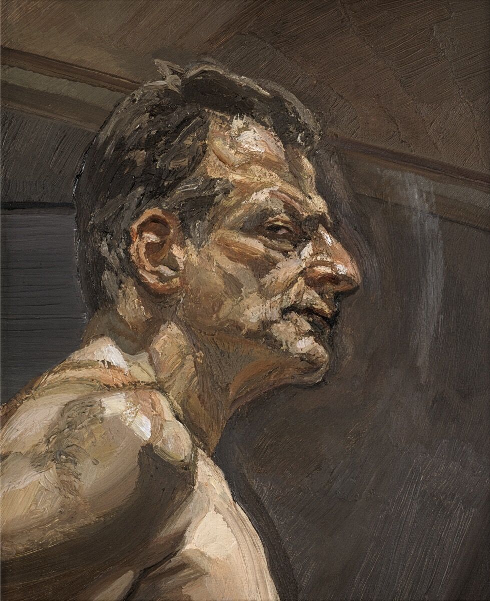 Lucian Freud, Reflection (Self-portrait), 1981–2. © The Lucian Freud Archive / Bridgeman Images. Photo by John Riddy. Courtesy of Phaidon.
