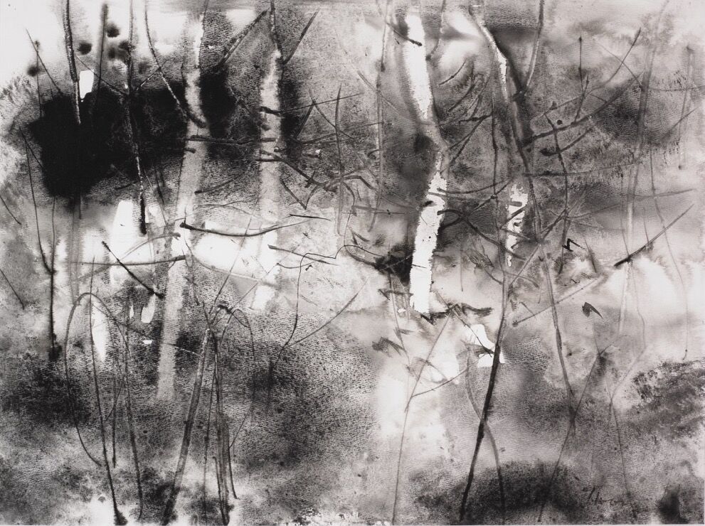 William Thon, The Birches (post-macular), 1996. Courtesy of The Vision and Art Project.