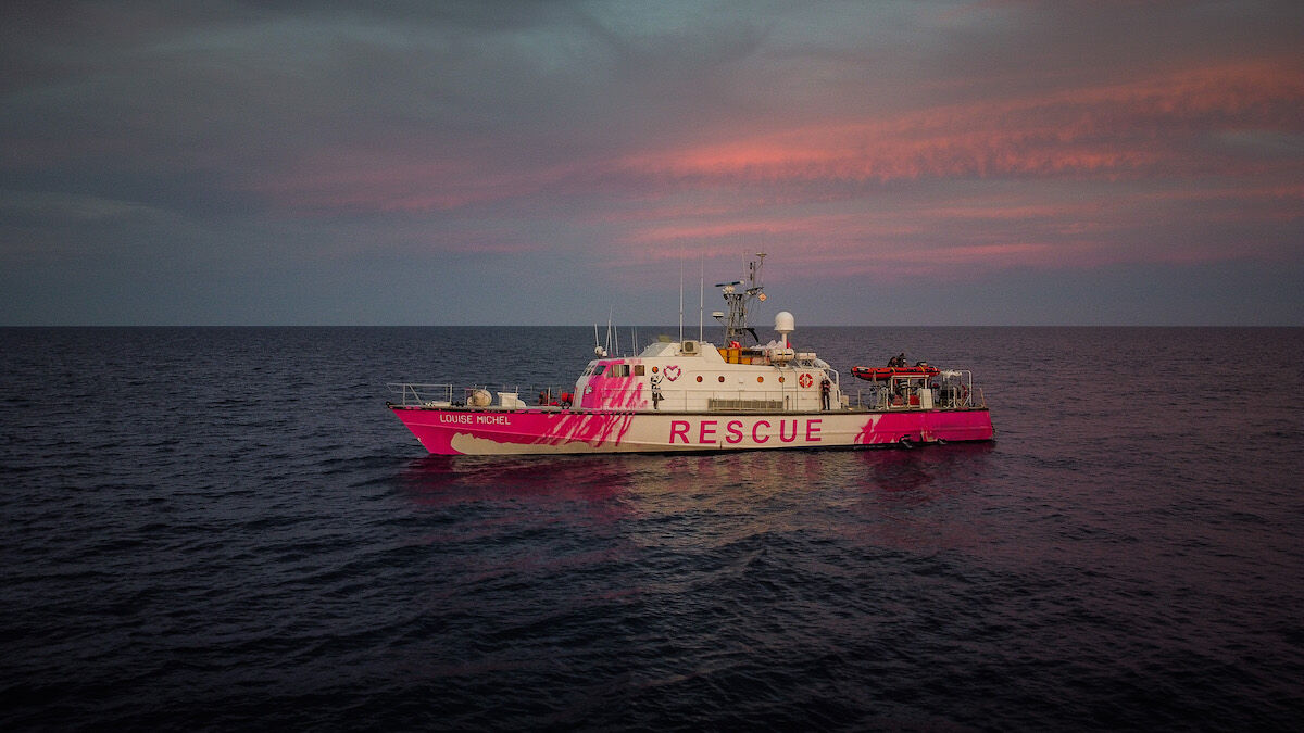 Banksy funded a search and rescue ship to help refugees in the Mediterranean.
