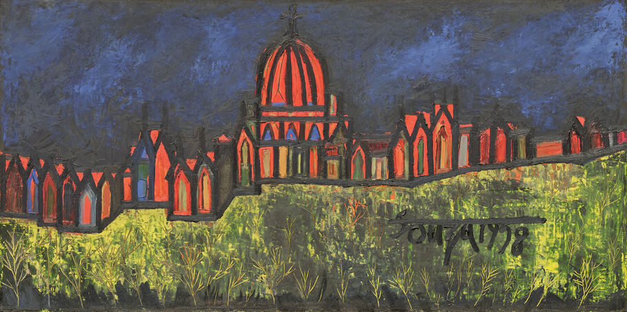 Francis Newton Souza, Oriental City, 1958. Courtesy of Sotheby’s.