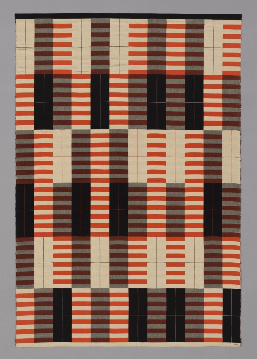 Anni Albers, Originally produced by the Bauhaus Workshop. Orange, Black and White, 1926–27 (produced 1965). © The Josef and Anni Albers Foundation / Artists Rights Society (ARS), New York. Courtesy of the Art Institute of Chicago.