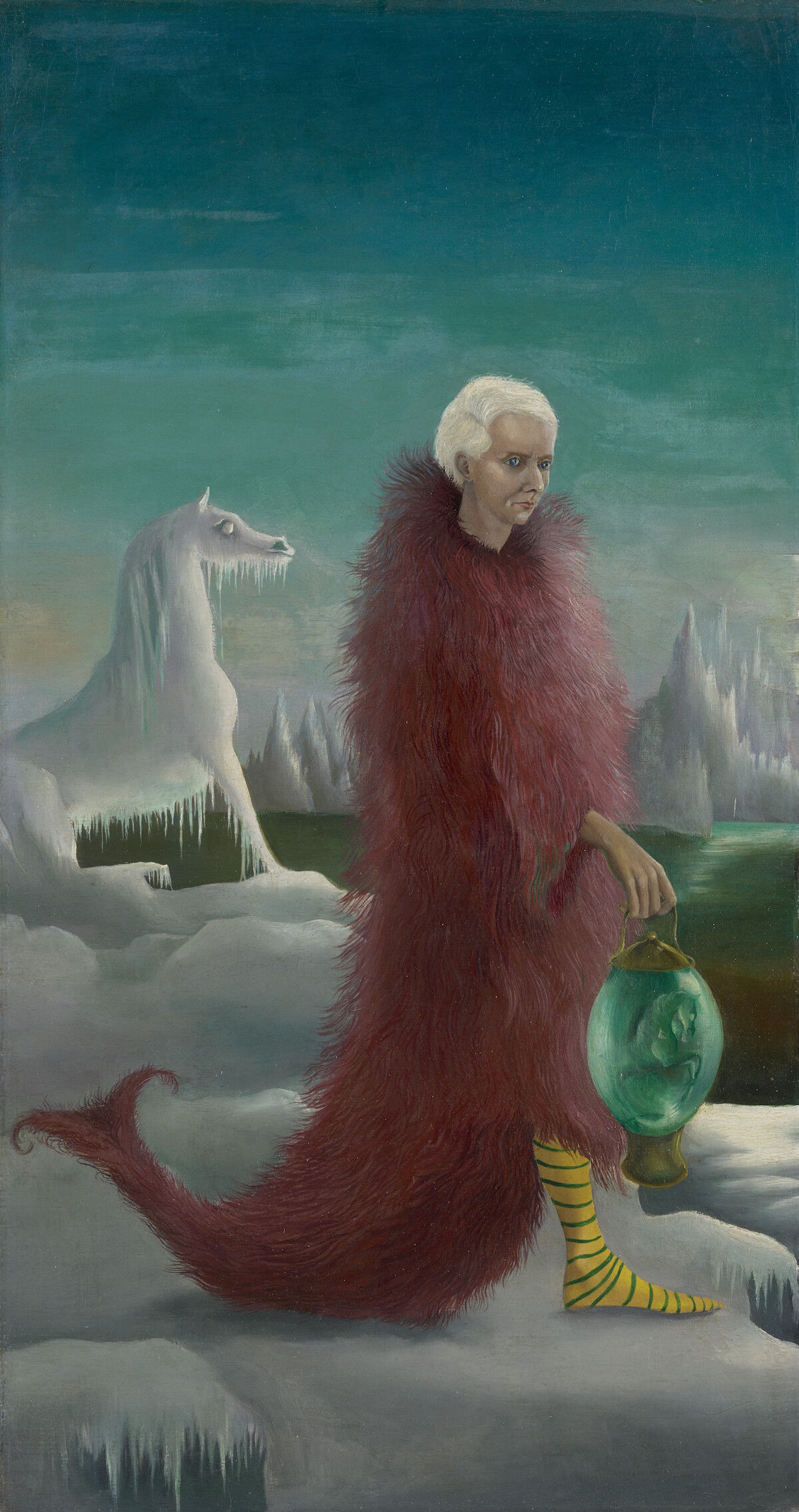 Leonora Carrington, Portrait of Max Ernst, circa 1939, &nbsp;oil on canvas, 50.3 x 26.8 cm, 19.8 x 10.6 in. Courtesy of the National Galleries of Scotland, copyright the estate of Leonora Carrington, DACS, 2018.