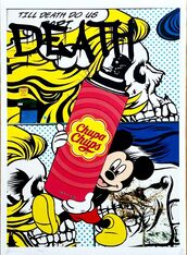Death NYC - Mickey Mouse Louis Vuitton Spray - Sérigraphie originale signée  - - Street Art - Plazzart