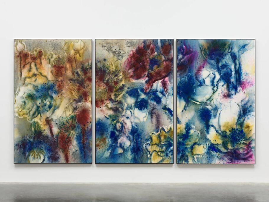 Cai Guo-Qiang 蔡国强, ‘Poppy Series: Hallucination No. 3’, 2016-2025, Painting, Gunpowder on canvas, White Cube
