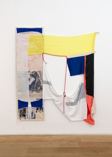 Januario Jano, ‘Untitled (M008)’, 2021, Textile Arts, Mixed textile, calico, transfer onto unprimed canvas, rope, wool, collage, hand sewing, MOVART