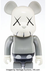 Bearbrick PLUS Silver 100% Limited Medicom Be@rbrick Bearbrick PLUS Silver 100% Limited Medicom Be@rbrick