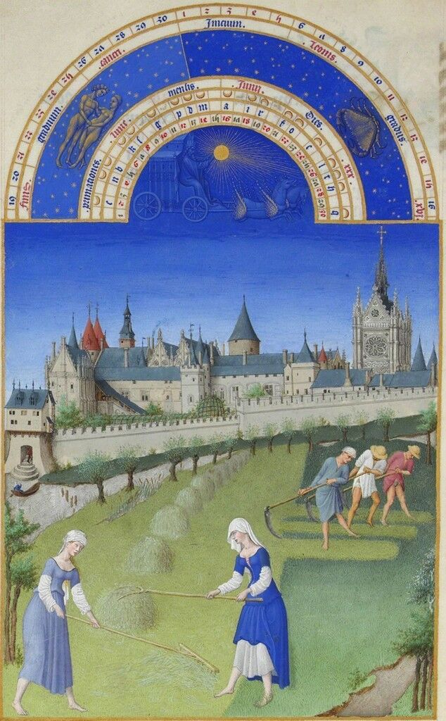 June, miniature from the Très Riches Heures