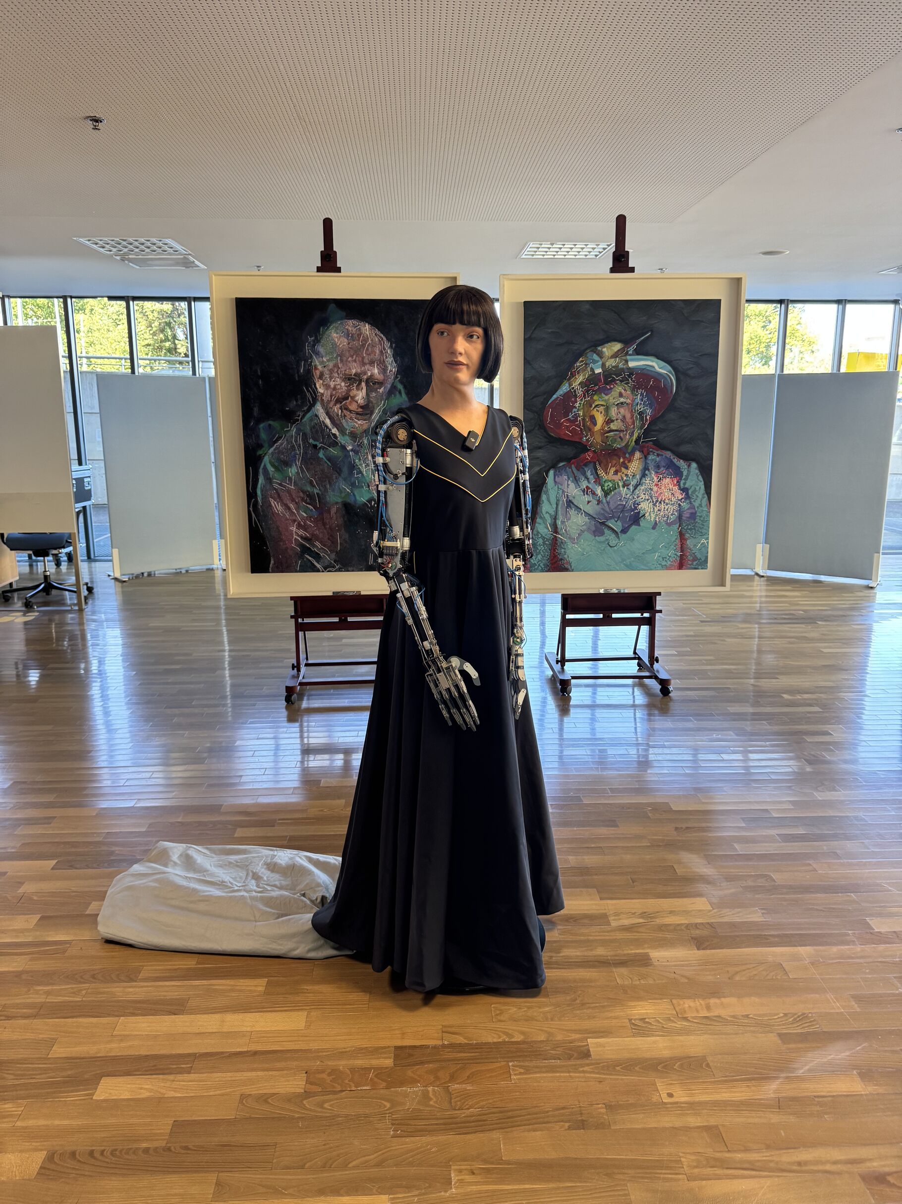 AI robot artist Ai-Da reveals portrait of King Charles III. | Artsy