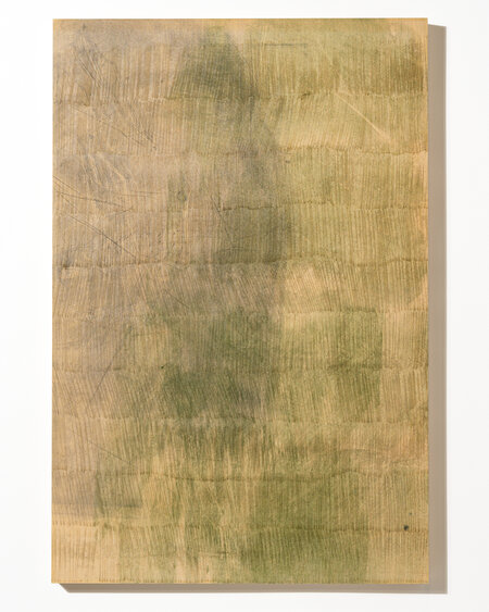 Krista Mezzadri, ‘Shadow Multiples, Lamination of Pale Ochre’, 2025, Print, Etching Ink, Kozo Tissue Paper, Rice Paste on Birch Panel, Soapbox Arts