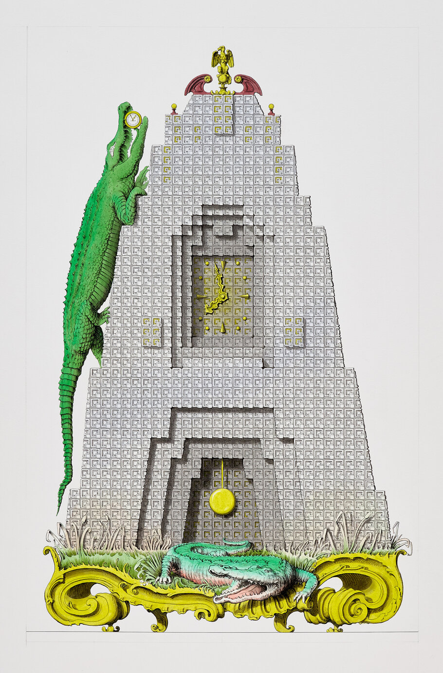 Pablo Bronstein (b. 1977), ‘New World’, 2026, Painting, Acrylic on paper, Olney Gleason