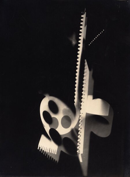 Man Ray, ‘Rayograph, (grater, film reel)’, 1929-1930, Photography, Rayograph, Robert Klein Gallery