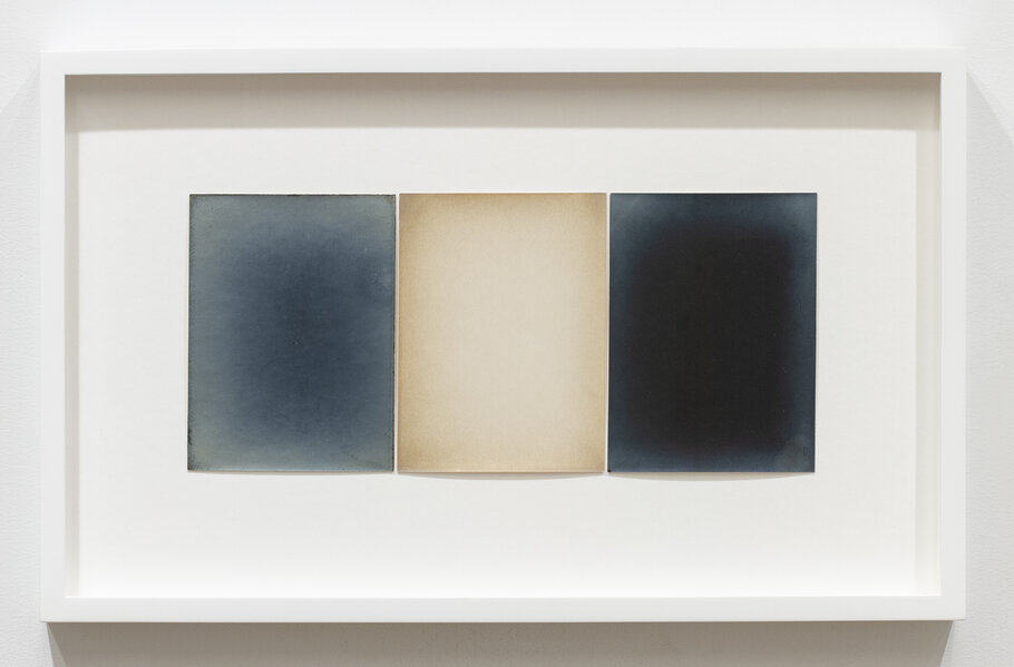 Alison Rossiter, ‘E. Crumiere, Ardex, manufactured ca. 1930s, processed 2023’, 2025, Photography, Three Gelatin Silver Prints, Yossi Milo Gallery