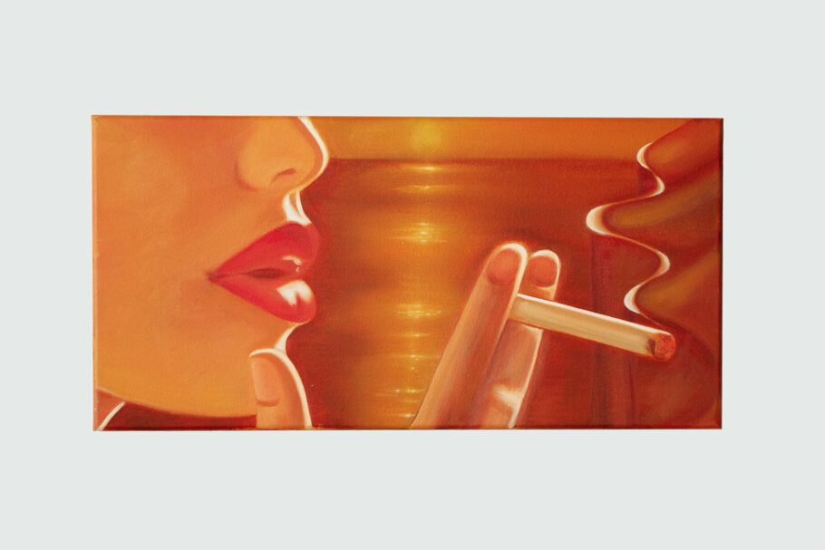 Zoë Renait, ‘Burn a Bridge to Light the Way’, 2025, Painting, Oil on canvas, ALLGORITHIM