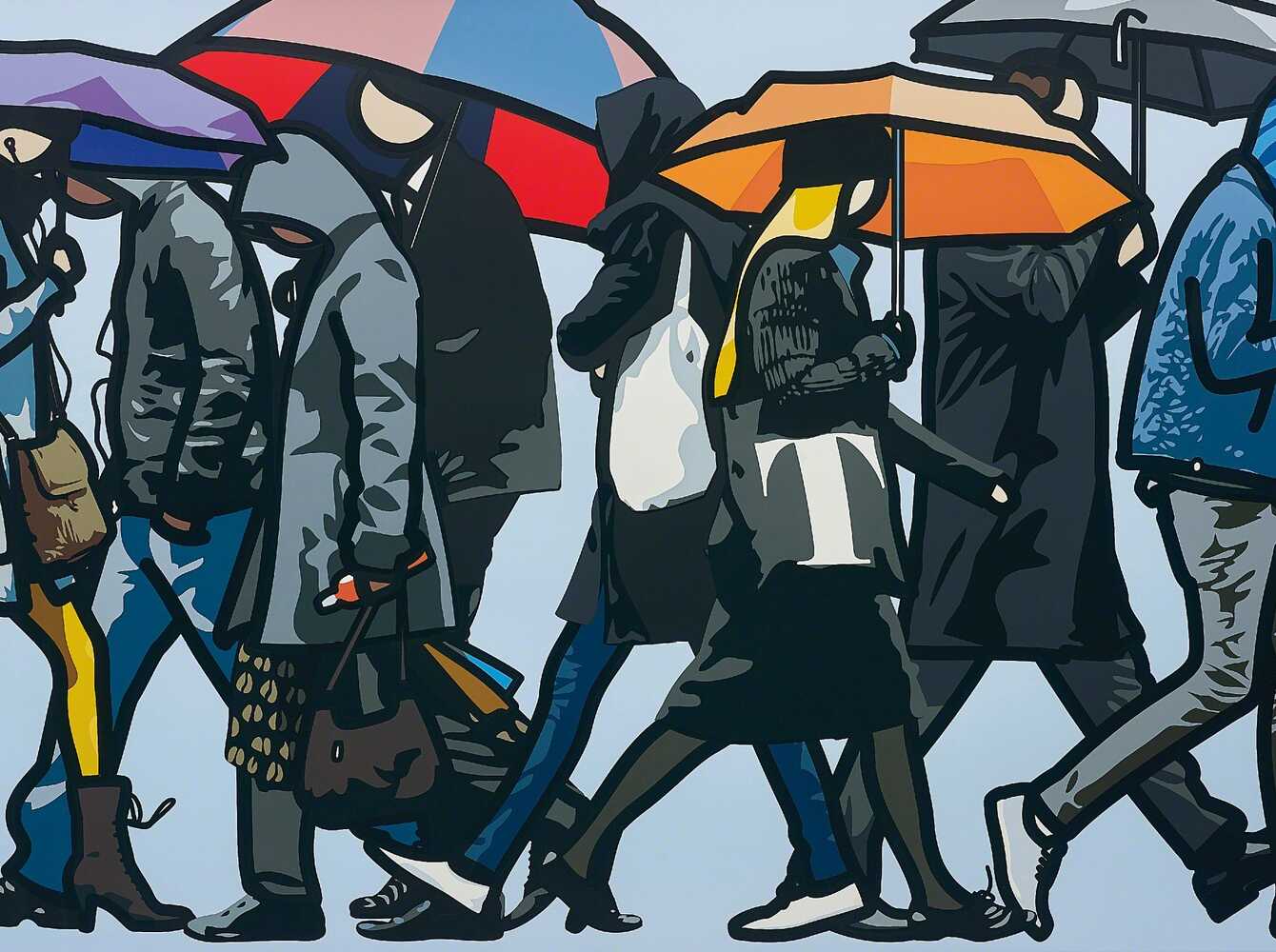 Julian Opie s Walking In The Rain For Sale On Artsy julian-opie-s-walking-in-the-rain-for-sale-on-artsy