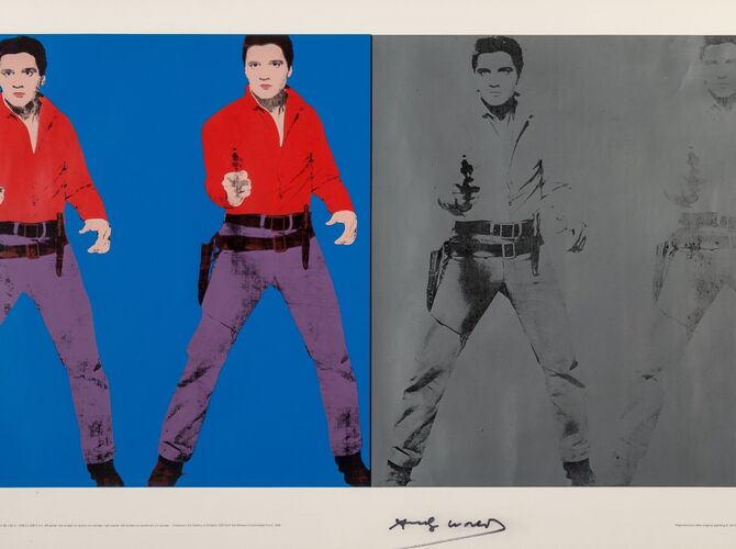 Andy Warhol Elvis 1963 Motiv 50x80 Druck 90x60 cm Kunstdruck Elvis Presley 